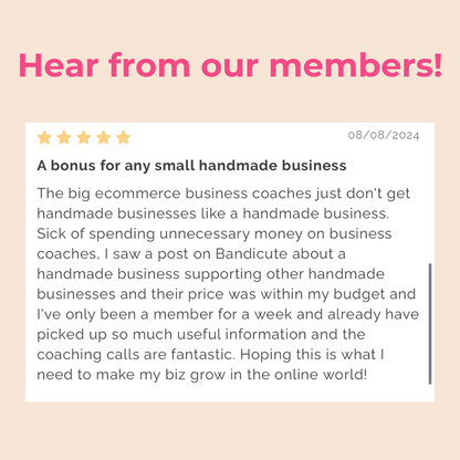 ANNUAL MEMBERSHIP - The Handmade Success Society - Pay in Full
