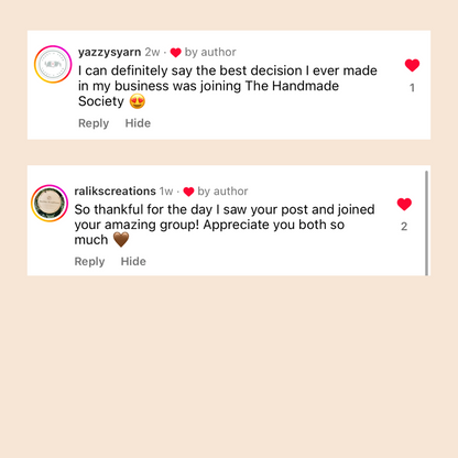 ANNUAL MEMBERSHIP - The Handmade Success Society - Pay in Full