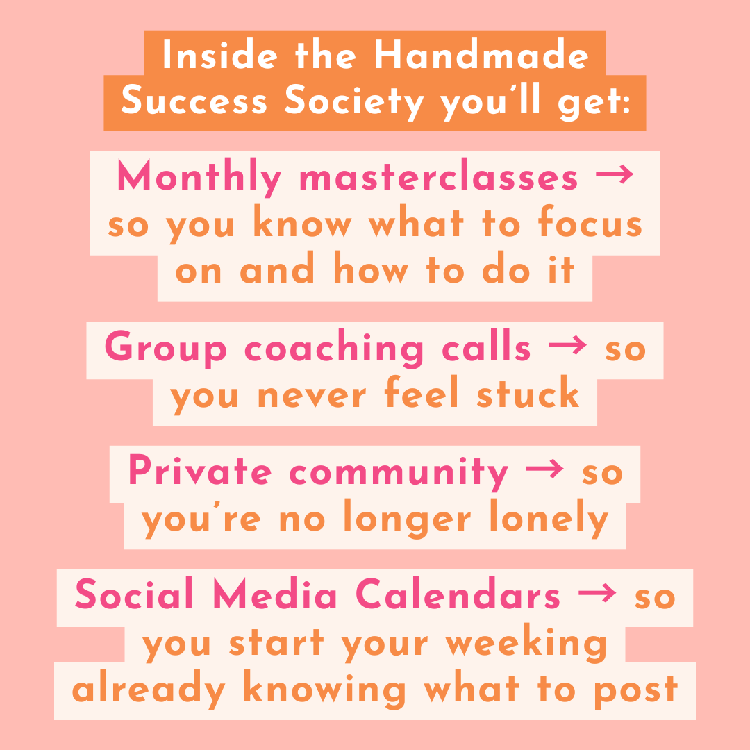 ANNUAL MEMBERSHIP - The Handmade Success Society - Pay in Full