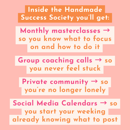 ANNUAL MEMBERSHIP - The Handmade Success Society - Pay in Full